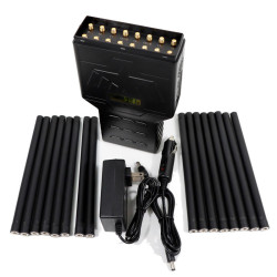 18 Bands All Signal Jammer Spy Gadgets Professional Listening GPS Signal Jammer UHF VHF 18-Watt Jamming Distance up to 25 Meters