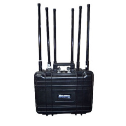 suitcase 6 antennas high power All Signal Jammer 4G VHF/UHF WIFI Spy Hidden Camera GPS Tracker LOJACK Blocker