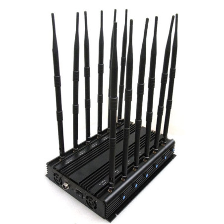 12 Antennas Wireless Camera Signal Jammer Waterproof WiFi CDMA GSM 2G 3G 4G 5G LTE  GPS UHF VHF Signal Jammer Blocker