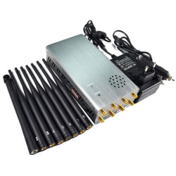 8 Antennas Portable Jammer Hacking Gadget All Mobile Phone 2G,3G,4G 5G Signal LOJACK WI FI 2.4G GPSL1 Wireless Spy Camera Jammer